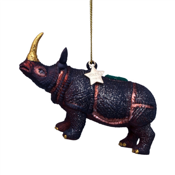 Vondels - Christbaumschmuck aus Glas - Moooi Edition - dwarf rhino - Nashorn 6cm