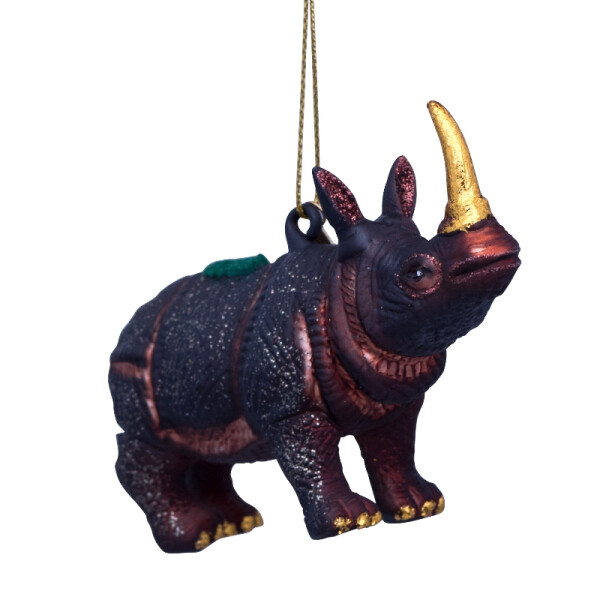 Vondels - Christbaumschmuck aus Glas - Moooi Edition - dwarf rhino - Nashorn 6cm
