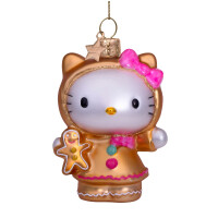 Vondels - Christbaumschmuck aus Glas - Hello Kitty gingerbread - Hello Kitty Lebkuchen 9cm