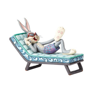LOONEY TUNES by Jim Shore - BUGS BUNNY "Hollywood hare" / Bugs bunny auf der Sonnenliege 16cm
