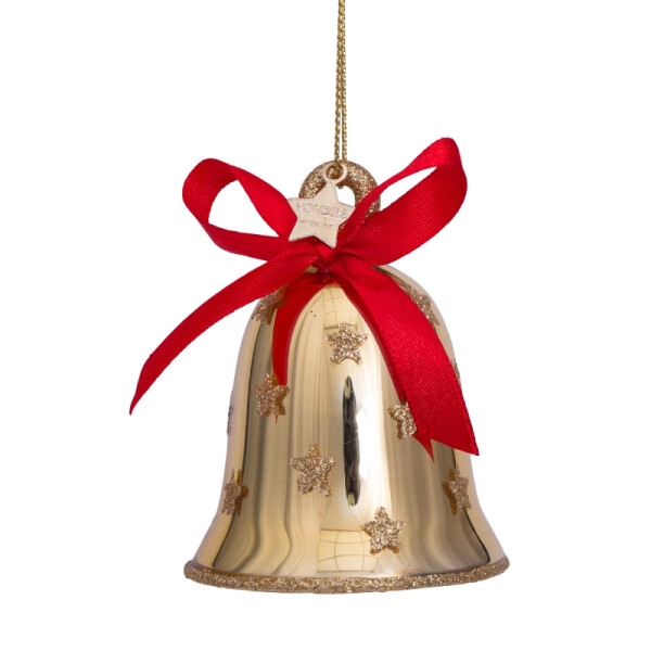 Vondels - Christbaumschmuck aus Glas - shiny gold bell...