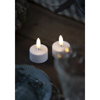 SIRIUS - LED Teelicht Kerze Sille - 5cm - white / weiß (2-er Set)