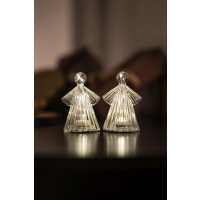 SIRIUS - Alberte Angel mini Set weiß/klar (2 Stück je 10,5cm) Weihnachtsengel