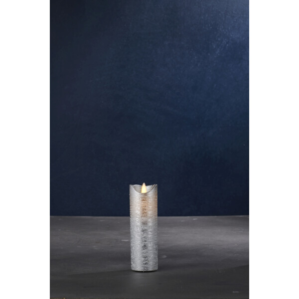 SIRIUS - LED Kerze Sara exclusive - 5 x 15cm - silber