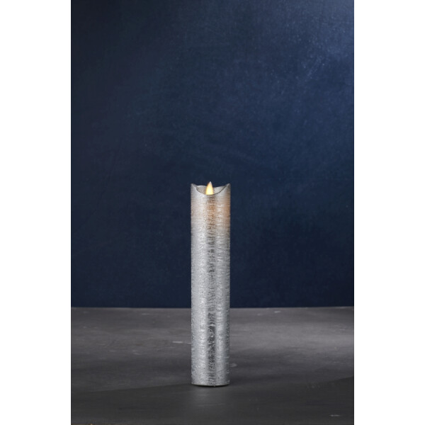 SIRIUS - LED Kerze Sara exclusive - 5 x 25cm - silber