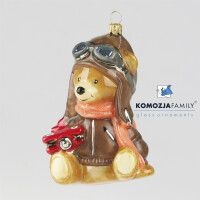 KOMOZJA family - Christbaumschmuck - TEDDY pilot / Teddybär als Pilot