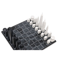 SKYLINE-CHESS - Design - Schach / Schachspiel - New York City (NYC) Acrylic Edition / wooden board