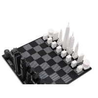 SKYLINE-CHESS - Design - Schach / Schachspiel - New York City (NYC) vs. Los Angeles (LA) Acrylic Edition
