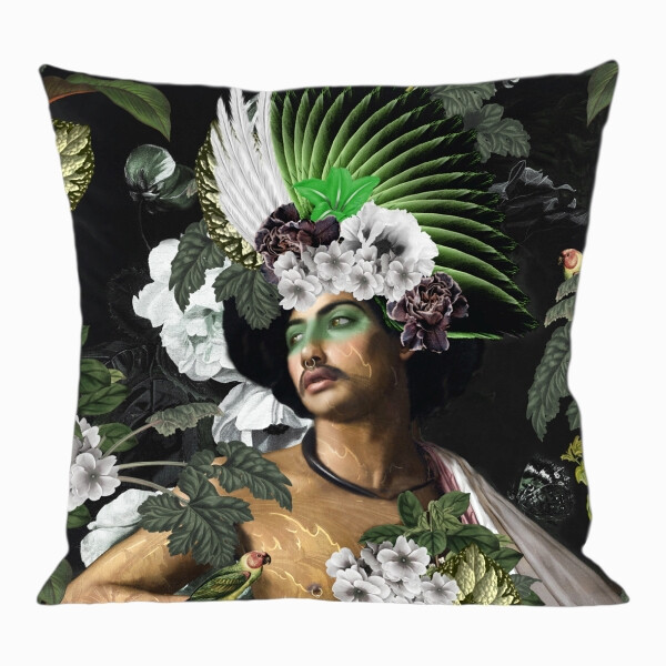 La Ligne 29 - Kissen / Dekokissenbezug - Zanzibar 60x60cm XL mit Silberpaspel