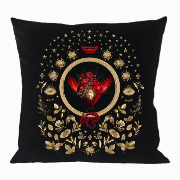 La Ligne 29 - Kissen / Dekokissenbezug - Si je mourais la-bas 60x60cm XL mit Silberpaspel