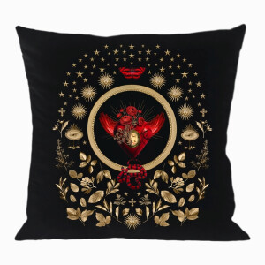 La Ligne 29 - Kissen / Dekokissenbezug - Si je mourais la-bas 60x60cm XL mit Silberpaspel