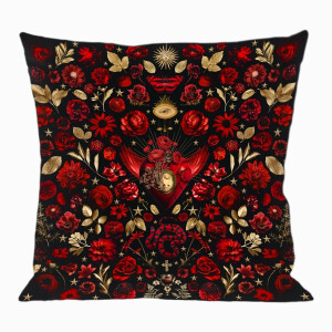 La Ligne 29 - Kissen / Dekokissenbezug - Si je mourais la-bas 60x60cm XL mit Silberpaspel