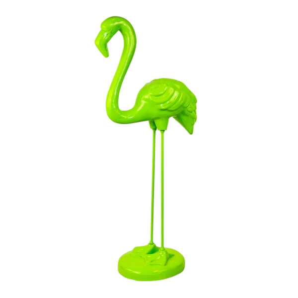 Atelier Design - Outdoor-Dekofigur / Skulptur XL - Flamingo grün - 120cm