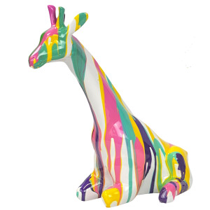 Atelier Design - Dekofigur / Skulptur - Giraffe Pop-Art...