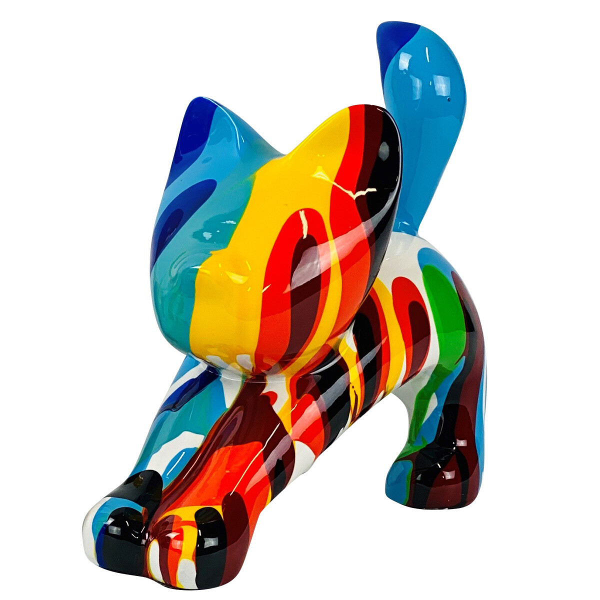 Atelier Design - Dekofigur / Skulptur - Katze Pop-Art blau - 23 x 20c,  66,00 €