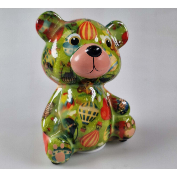 POMME PIDOU PETITES exklusive Mini-Spardosen  - Bär Toto grün / Ballone