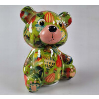 POMME PIDOU PETITES exklusive Mini-Spardosen  - Bär Toto grün / Ballone