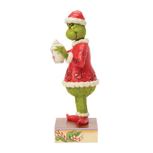 Dr. Seuss THE GRINCH by JIM SHORE - Grinch with hot chocolate mug / Grinch mit heißer Schokolade - Dekofigur