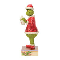 Dr. Seuss THE GRINCH by JIM SHORE - Grinch with hot chocolate mug / Grinch mit heißer Schokolade - Dekofigur