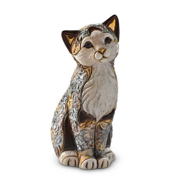 DE ROSA Coll. - Calico cat sitting / Katze sitzend - FAMILIES Collection