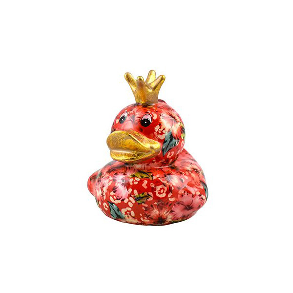 Spardose POMME PIDOU - Ente Betty - pink / Hibiskus