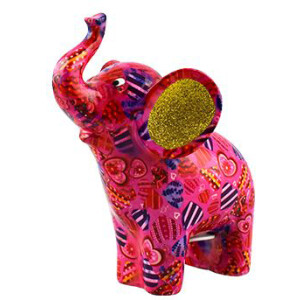 Spardose POMME PIDOU - Elefant Darcy - pink / Herzen