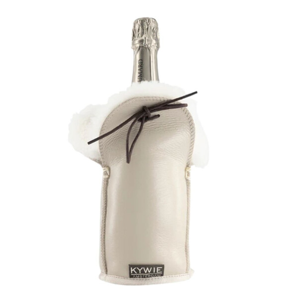 KYWIE Amsterdam - Flaschenkühler - Champagner Cooler - Glattleder beige lack