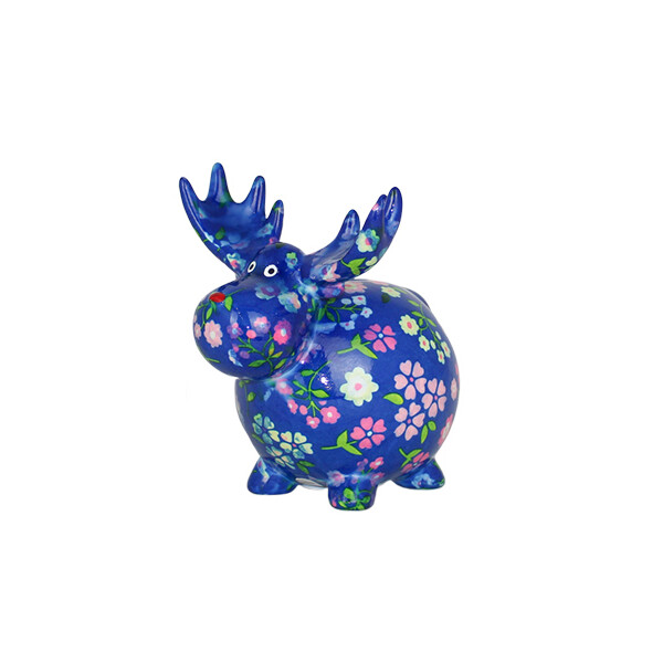 POMME PIDOU PETITES exklusive Mini-Spardosen  - Elch Rudolph blau