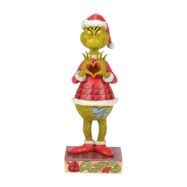 Dr. Seuss THE GRINCH by JIM SHORE - Grinch with heart hands - Dekofigur