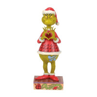 Dr. Seuss THE GRINCH by JIM SHORE - Grinch with heart hands - Dekofigur