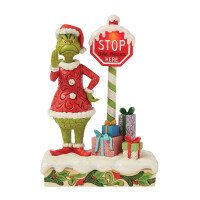 Dr. Seuss THE GRINCH by JIM SHORE - Grinch Stop sign - Dekofigur