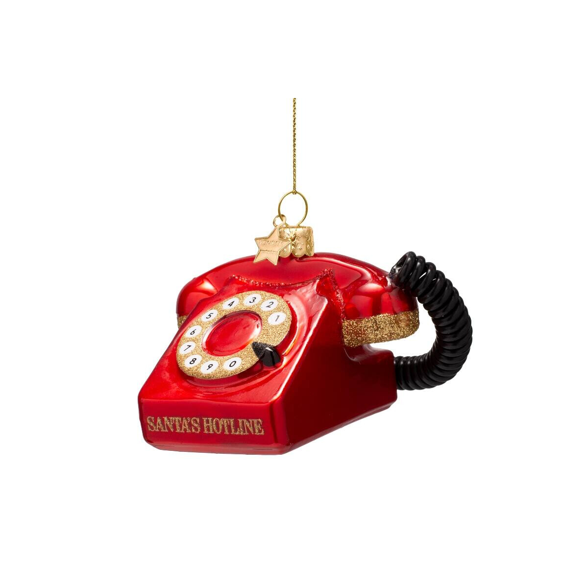 Vondels - Christbaumschmuck aus Glas - opal red vintage...