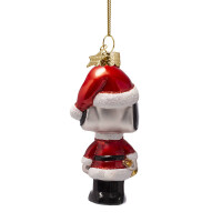 Vondels - Christbaumschmuck aus Glas - PEANUTS / Snoopy with christmas outfit / Snoopy als Weihnachtsmann 11cm