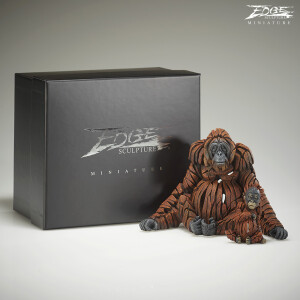 EDGE SCULPTURE Miniaturen - Orang-Utan Set of two (father and son) / Vater & Sohn