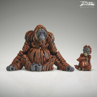 EDGE SCULPTURE Miniaturen - Orang-Utan Set of two (father and son) / Vater & Sohn