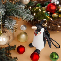 Züny Designs - Bag charm / Handtaschenanhänger - Pinguin (x-mas Edition)