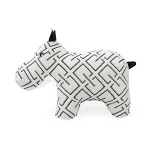 ZÜNY x KVADRAT Collection - Buchstütze 1kg - Nilpferd K-Grid weiß