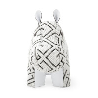 ZÜNY x KVADRAT Collection - Buchstütze 1kg - Nilpferd K-Grid weiß