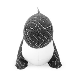 ZÜNY x KVADRAT Collection - Buchstütze 1kg - Dinosaurier K-Grid dunkelgrau / dark-grey