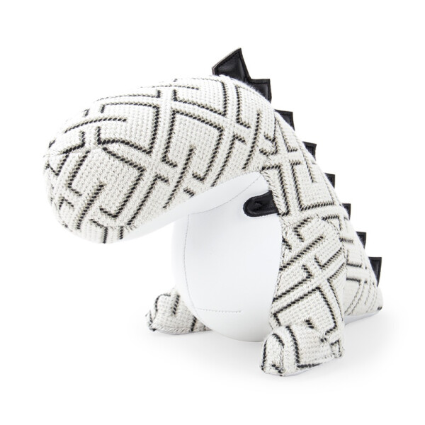 ZÜNY x KVADRAT Collection - Buchstütze 1kg - Dinosaurier K-Grid weiß