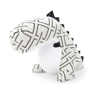 ZÜNY x KVADRAT Collection - Buchstütze 1kg - Dinosaurier K-Grid weiß