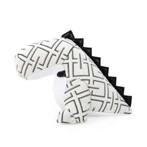 ZÜNY x KVADRAT Collection - Buchstütze 1kg - Dinosaurier K-Grid weiß