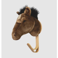 WILD & SOFT - Kleiderhaken mit Plüschkopf - PFERD braun / HORSE brown