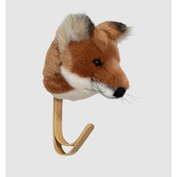 WILD & SOFT - Kleiderhaken mit Plüschkopf - FUCHS / FOX