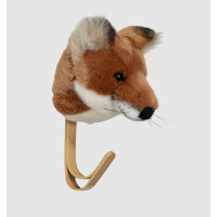 WILD & SOFT - Kleiderhaken mit Plüschkopf - FUCHS / FOX