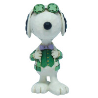 PEANUTS by Jim Shore - SNOOPY PLAID SHAMROCK mini