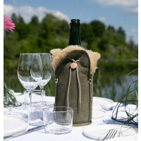 KYWIE Amsterdam - Flaschenkühler - Champagner Cooler - Wildleder olive