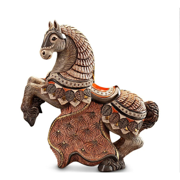 DE ROSA Coll. - Graues springendes Pferd / Grey Rampant horse XL Gallery Coll. limited Edition