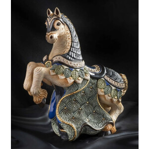 DE ROSA Coll. - Weißes springendes Pferd / White Rampant horse XL Gallery Coll. limited Edition