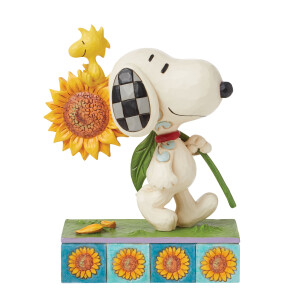 PEANUTS by Jim Shore - SNOOPY & WOODSTOCK sunflower